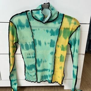 Long sleeve mesh turtleneck top - never worn